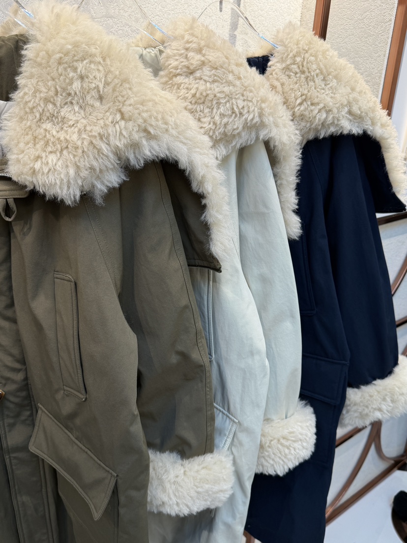 SYMBOL東大門㊣代購女裝新款時尚25秋冬推薦長款羽絨服羊毛SYMBOL長款羽絨服