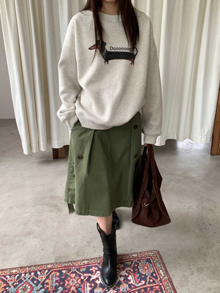 STAY HERE韓國直郵㊣女士新品職業人氣時尚休閑25秋冬衛衣STAY HERE衛衣