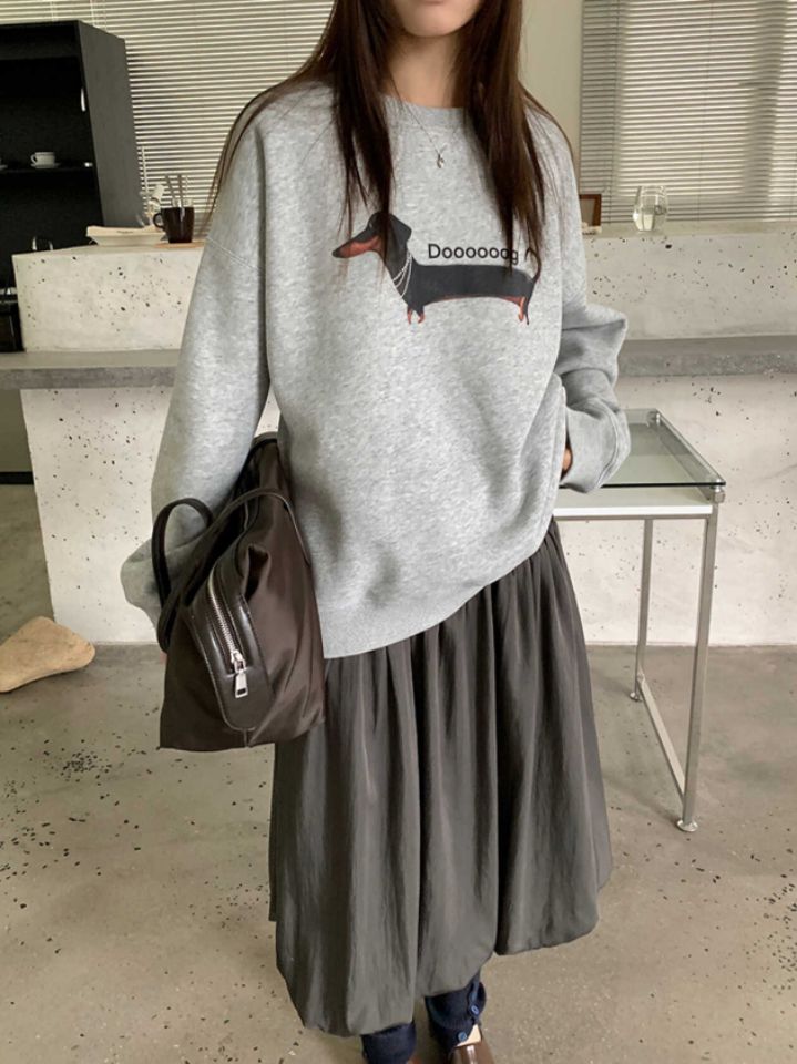 STAY HERE韓國直郵㊣女士新品職業人氣時尚休閑25秋冬衛衣STAY HERE衛衣圖色2