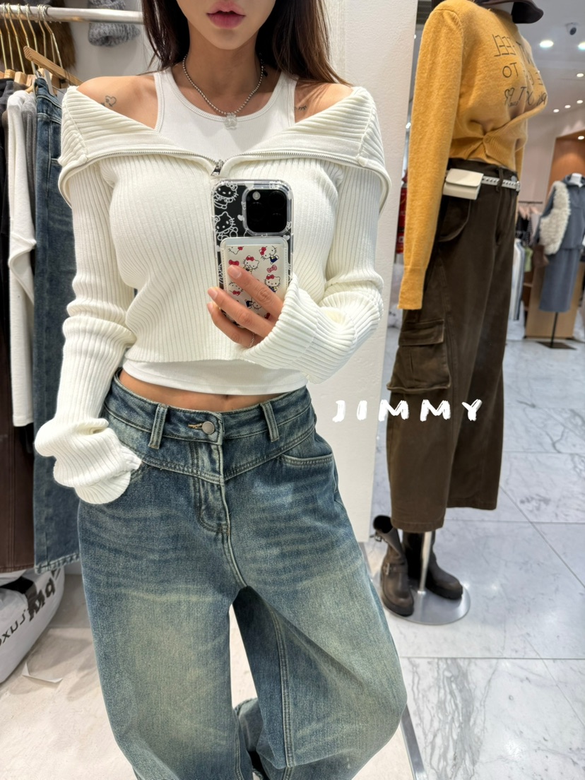 JIMMY東大門㊣代購女士新品真品熱賣推薦休閑人氣25秋冬針織衫JIMMY/REMAKE針織衫