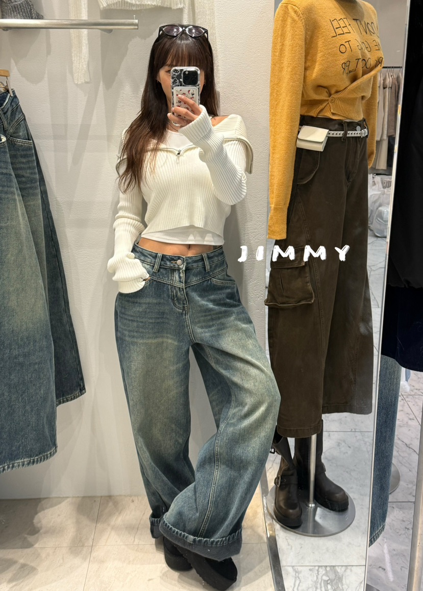 JIMMY東大門㊣代購女士新品真品熱賣推薦休閑人氣25秋冬針織衫JIMMY/REMAKE針織衫