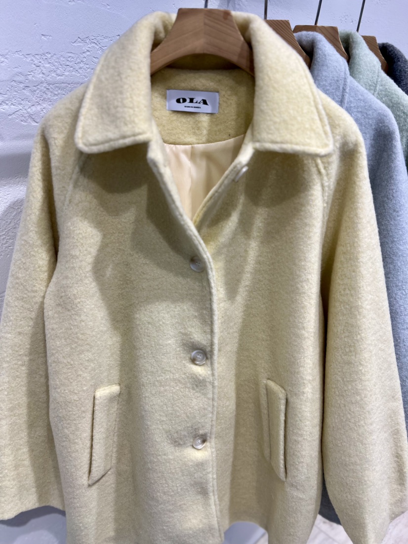 OLA韓國代購㊣女裝新品25秋冬休閑人氣真品時尚推薦中長款大衣mellor/OLA中長款大衣