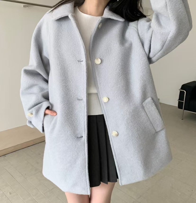 OLA韓國代購㊣女裝新品25秋冬休閑人氣真品時尚推薦中長款大衣mellor/OLA中長款大衣