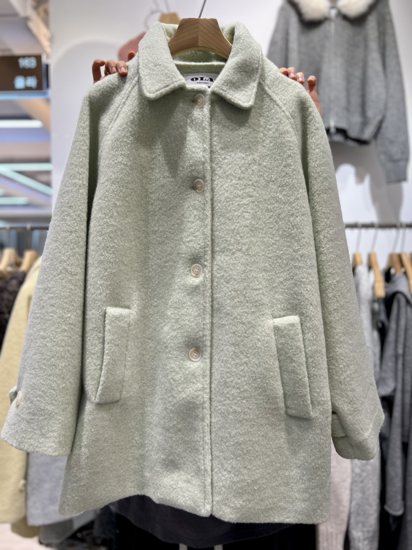 OLA韓國代購㊣女裝新品25秋冬休閑人氣真品時尚推薦中長款大衣mellor/OLA中長款大衣圖色3