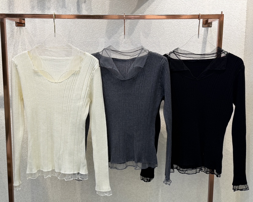 SYMBOL東大門㊣直郵女裝新款職業真品25秋冬熱賣針織衫透視SYMBOL針織衫