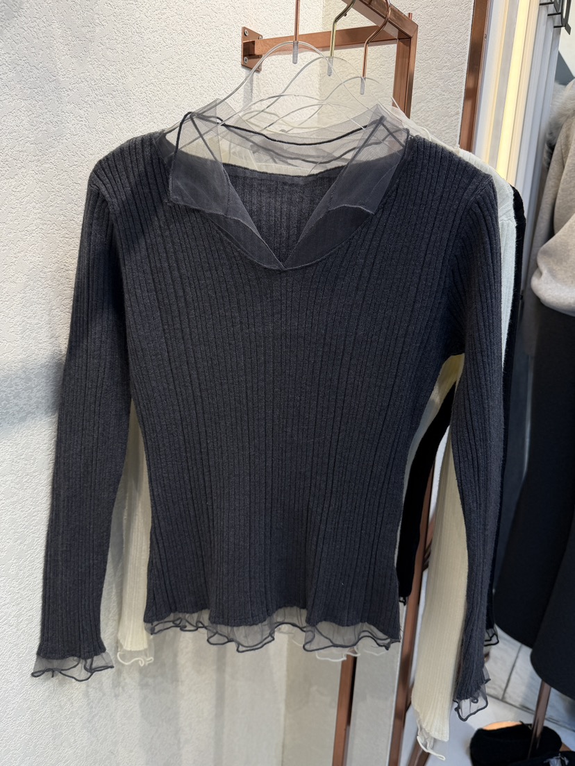 SYMBOL東大門㊣直郵女裝新款職業真品25秋冬熱賣針織衫透視SYMBOL針織衫圖色3