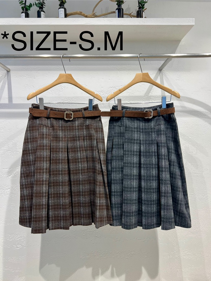 OLA韓國代購㊣女士新品熱賣職業25秋冬半身裙中短裙不含腰帶mellor/OLA半身裙/中短裙