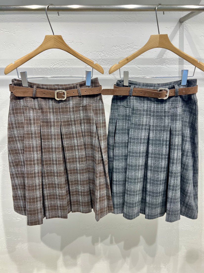 OLA韓國代購㊣女士新品熱賣職業25秋冬半身裙中短裙不含腰帶mellor/OLA半身裙/中短裙