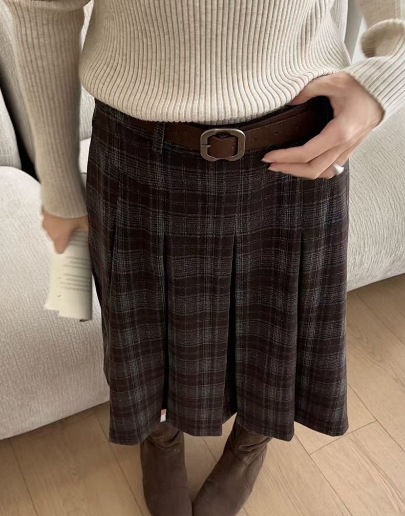 OLA韓國代購㊣女士新品熱賣職業25秋冬半身裙中短裙不含腰帶mellor/OLA半身裙/中短裙