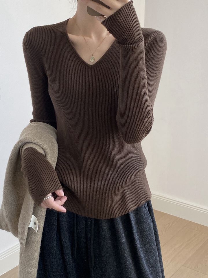 STAY HERE韓國代購㊣女裝新款推薦熱賣真品職業時尚針織衫STAY HERE針織衫圖色2