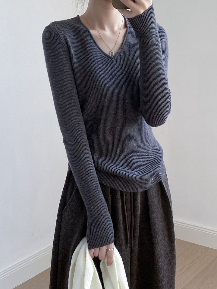 STAY HERE韓國代購㊣女裝新款推薦熱賣真品職業時尚針織衫STAY HERE針織衫圖色3