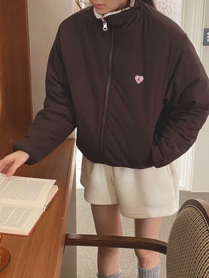 STAY HERE韓國直郵㊣女士新品推薦休閑真品夾克兩面穿雙面STAY HERE夾克圖色1