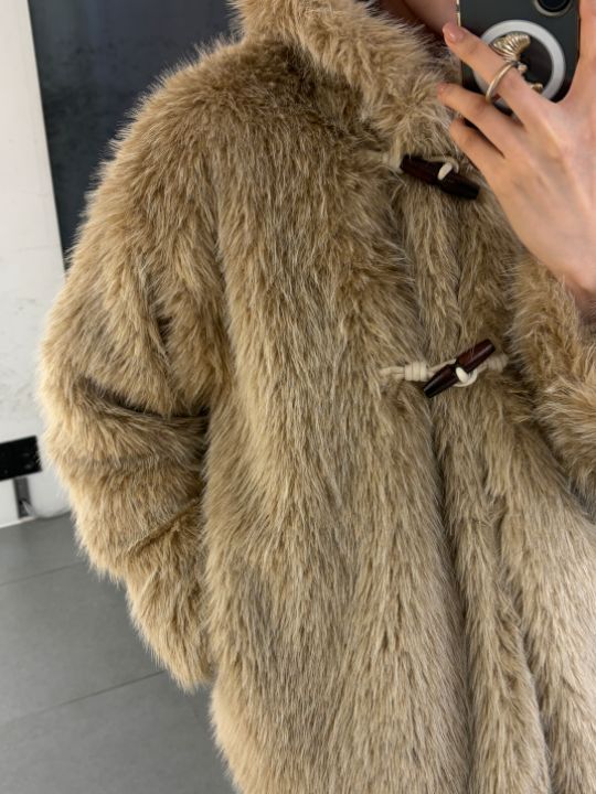 CALLIT東大門㊣直郵女裝新款休閑時尚人氣短款大衣皮草連帽CALLIT短款大衣