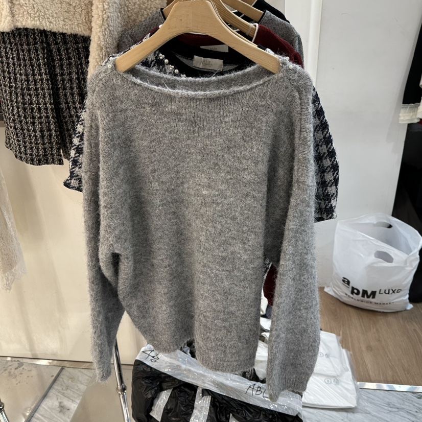 ABLESTUDIO韓國代購㊣女裝新品職業休閑25秋冬真品熱賣針織衫ABLESTUDIO針織衫