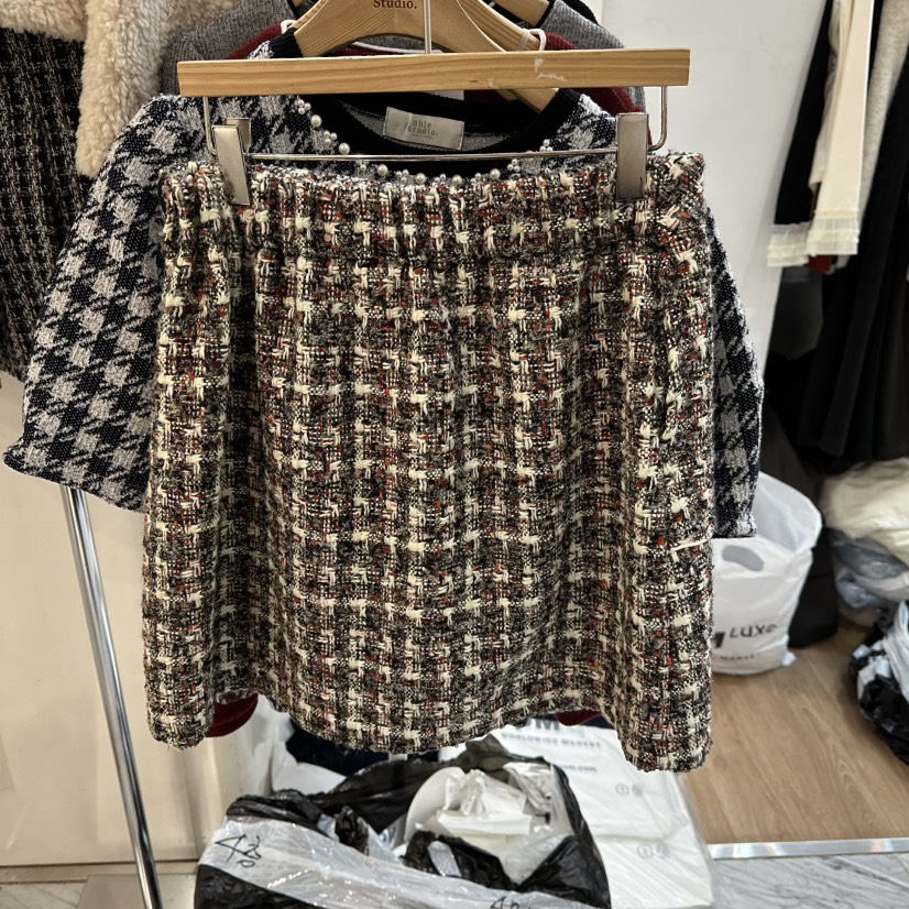 ABLESTUDIO韓國直郵㊣女裝新品人氣25秋冬職業真品時尚短裙ABLESTUDIO短裙