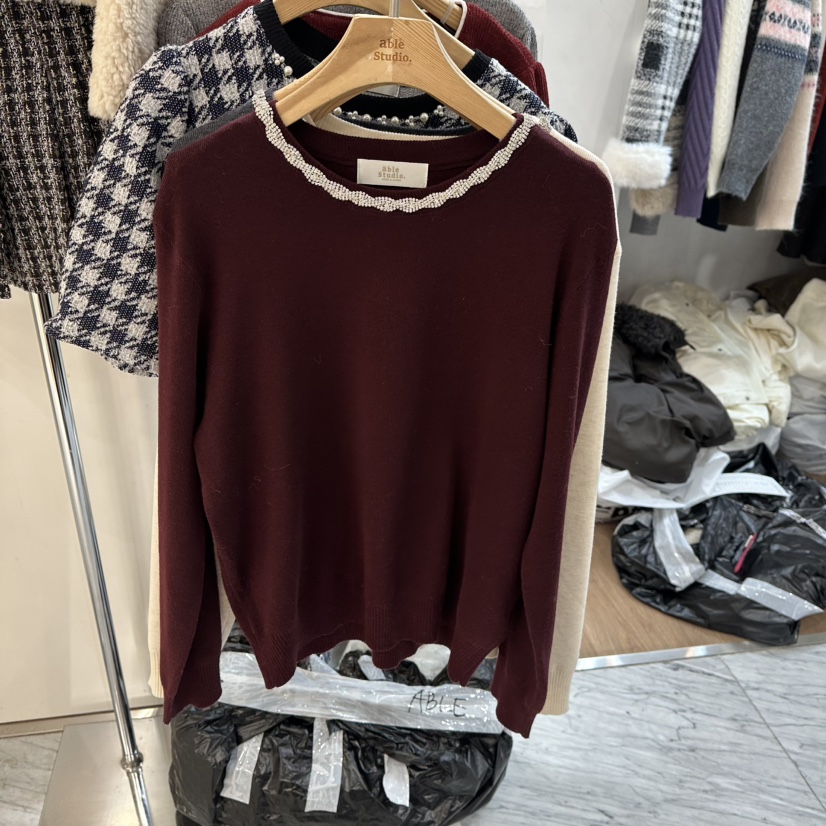 ABLESTUDIO東大門㊣直郵女士新品時尚推薦人氣熱賣休閑針織衫ABLESTUDIO針織衫圖色1