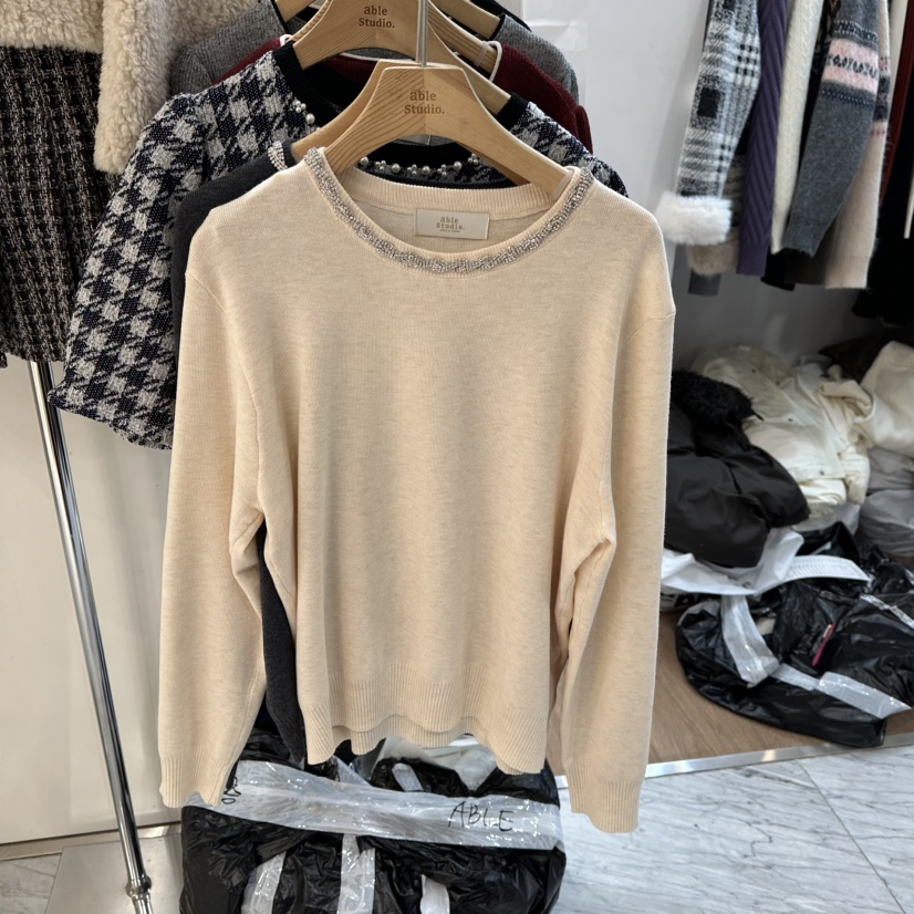 ABLESTUDIO東大門㊣直郵女士新品時尚推薦人氣熱賣休閑針織衫ABLESTUDIO針織衫圖色2