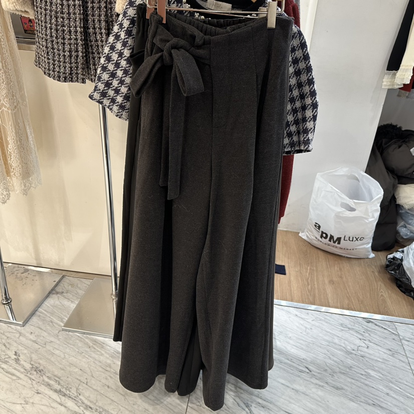 ABLESTUDIO韓國代購㊣女裝新款推薦熱賣職業休閑休閑褲羊毛ABLESTUDIO休閑褲圖色1淺灰色