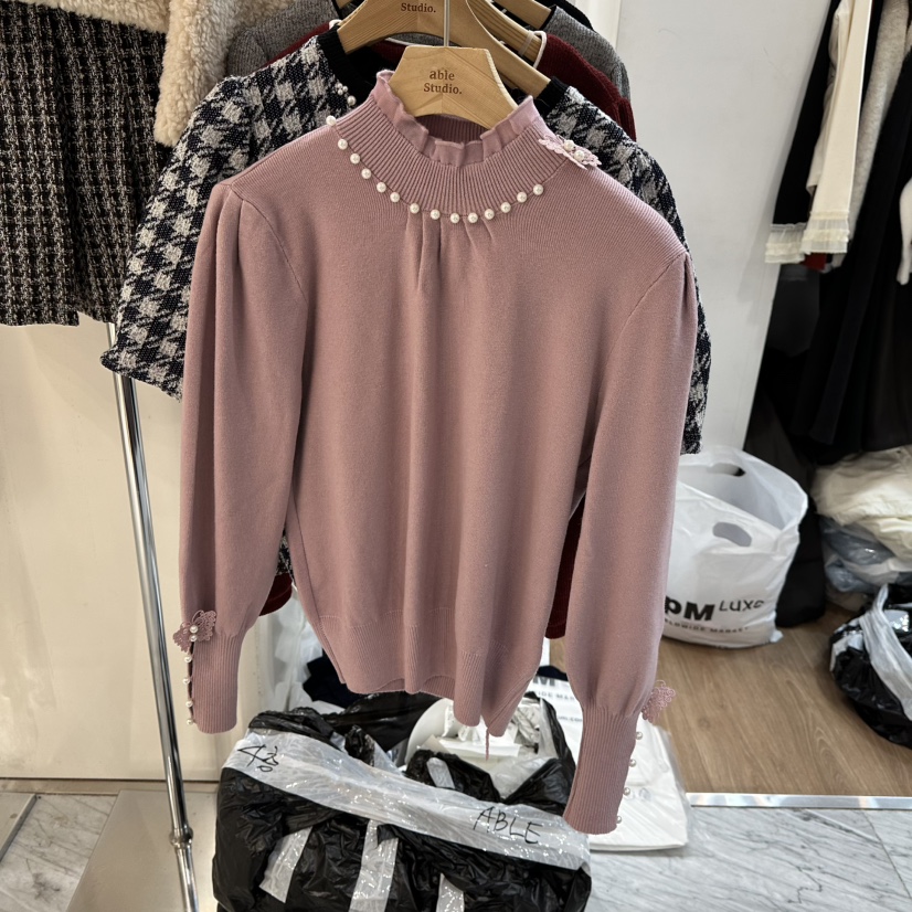 ABLESTUDIO東大門㊣實拍女士新款熱賣人氣休閑真品職業針織衫ABLESTUDIO針織衫圖色2