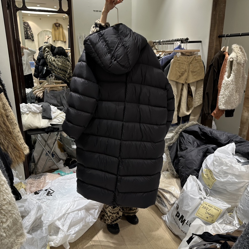 THEMORYPARK東大門㊣代購女士新款職業熱賣長款羽絨服填充鵝絨THE MORY PARK長款羽絨服