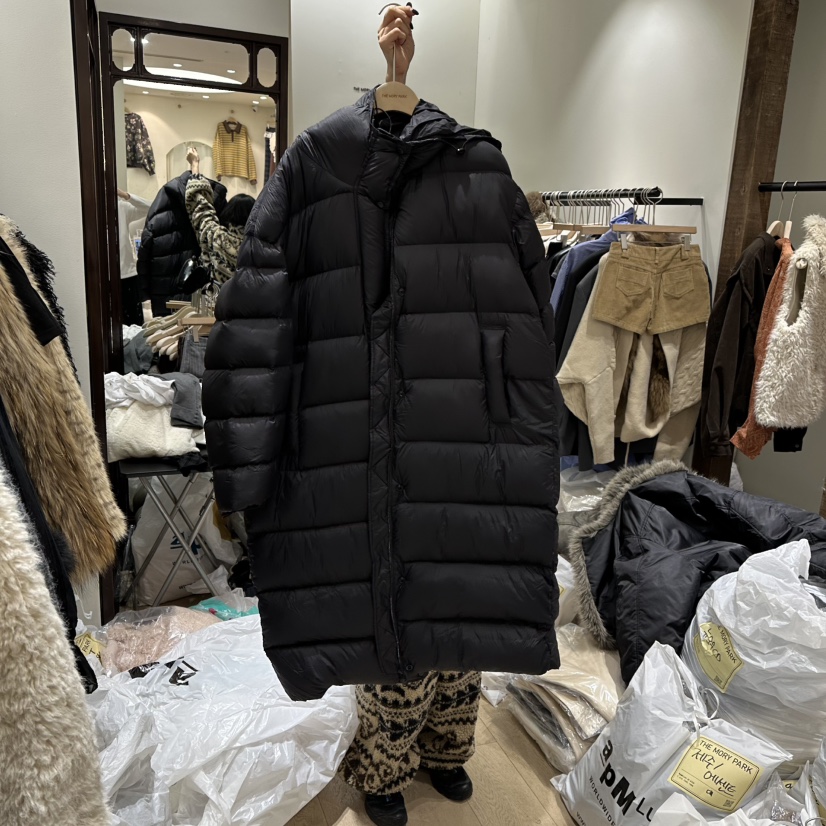 THEMORYPARK東大門㊣代購女士新款職業熱賣長款羽絨服填充鵝絨THE MORY PARK長款羽絨服圖色2