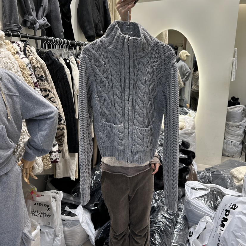 AT THE END韓國直郵㊣女裝新款職業推薦熱賣人氣25秋冬毛衣AT THE END毛衣圖色2