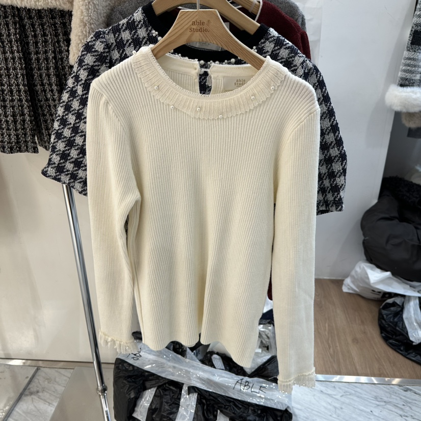 ABLESTUDIO東大門㊣直郵女士新品休閑時尚職業人氣熱賣針織衫ABLESTUDIO針織衫圖色1