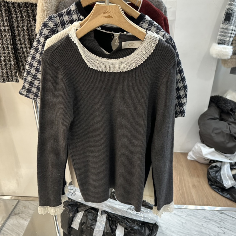 ABLESTUDIO東大門㊣直郵女士新品休閑時尚職業人氣熱賣針織衫ABLESTUDIO針織衫圖色3