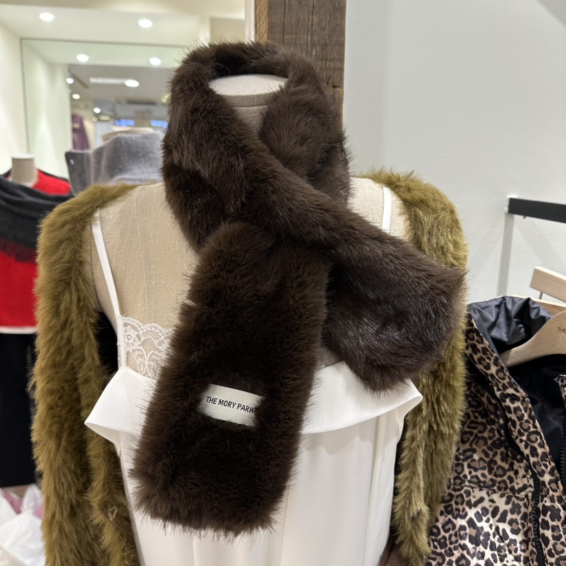 THEMORYPARK韓國直郵㊣女裝新品時尚推薦人氣圍巾披肩皮草圍巾THE MORY PARK圍巾/披肩圖色2