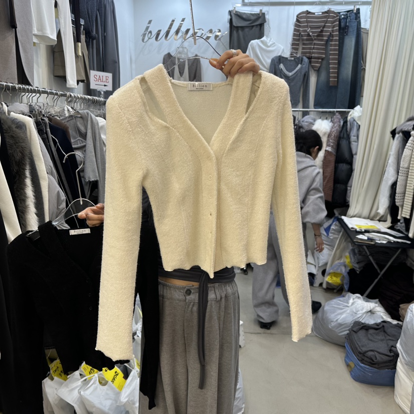 BILLION-L東大門㊣代購女裝新品25秋冬推薦熱賣針織衫假兩件BILLION-L針織衫圖色1