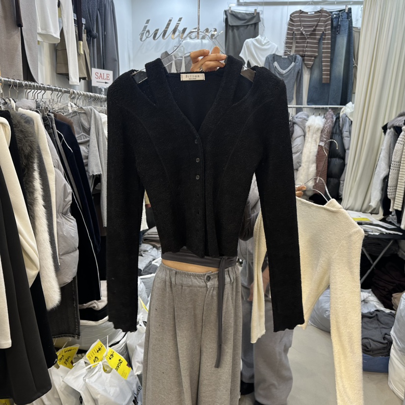 BILLION-L東大門㊣代購女裝新品25秋冬推薦熱賣針織衫假兩件BILLION-L針織衫圖色4