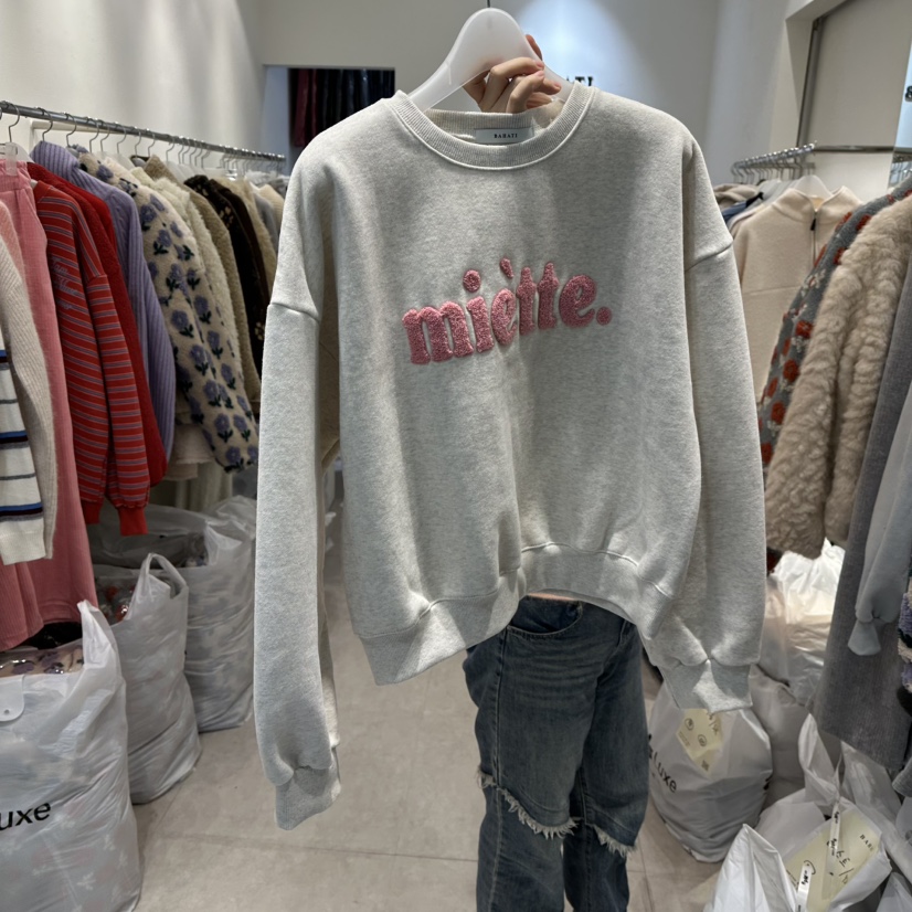 BAHATI東大門㊣代購女士新品人氣休閑熱賣職業25秋冬衛衣加絨BAHATI衛衣圖色2