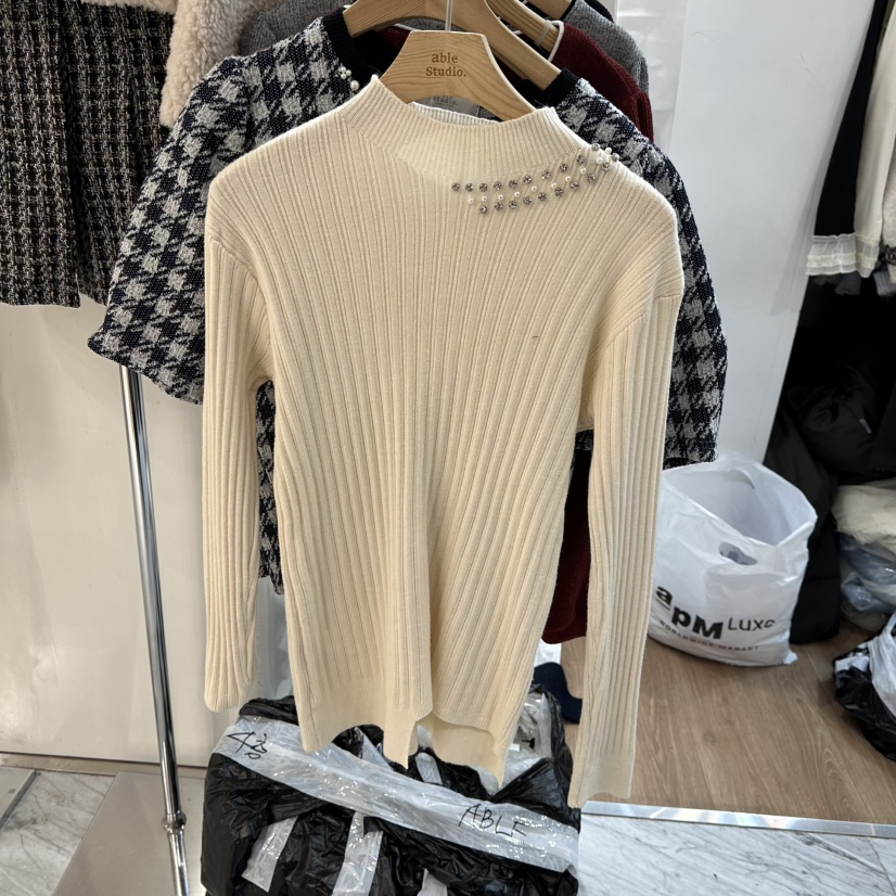 ABLESTUDIO韓國直郵㊣女士新品人氣時尚熱賣推薦職業針織衫ABLESTUDIO針織衫圖色1
