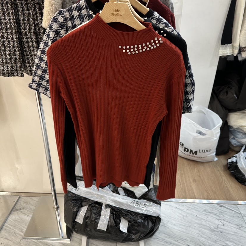 ABLESTUDIO韓國直郵㊣女士新品人氣時尚熱賣推薦職業針織衫ABLESTUDIO針織衫圖色2