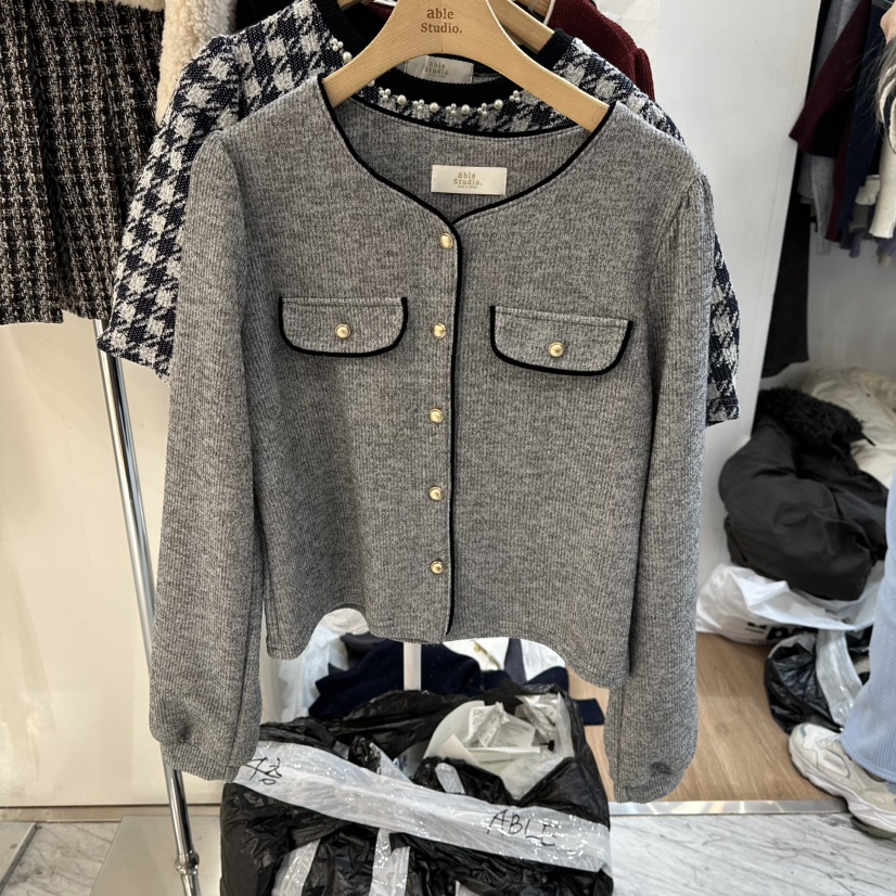 ABLESTUDIO韓國直郵㊣女裝新品時尚25秋冬休閑推薦熱賣針織衫ABLESTUDIO針織衫圖色1