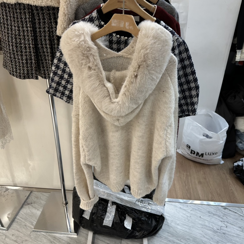 ABLESTUDIO韓國直郵㊣女裝新品人氣25秋冬時尚休閑毛衣圍巾ABLESTUDIO毛衣