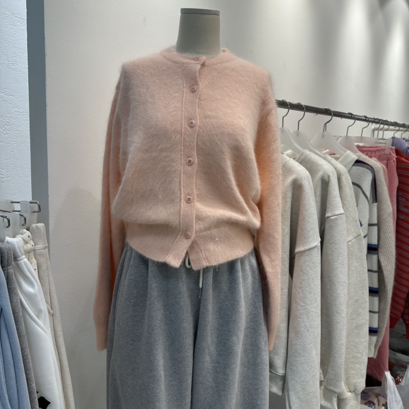 BAHATI東大門㊣實拍女士新品休閑25秋冬針織衫安哥拉羊毛開衫BAHATI針織衫圖色1