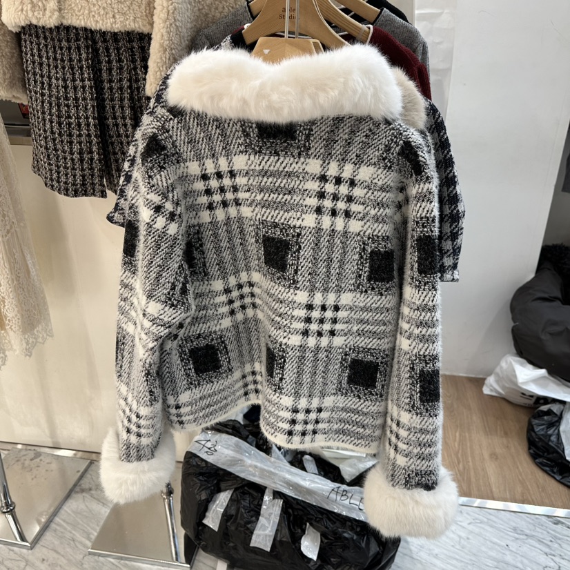 ABLESTUDIO韓國直郵㊣女裝新品熱賣人氣休閑職業推薦夾克格子ABLESTUDIO夾克