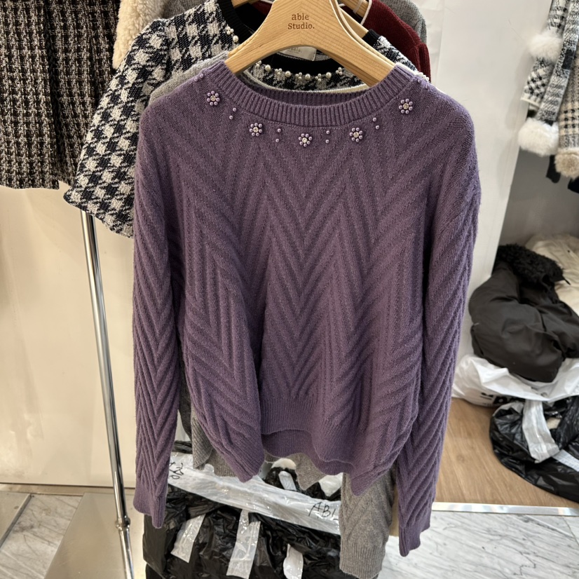 ABLESTUDIO東大門㊣直郵女裝新品時尚休閑熱賣推薦人氣毛衣ABLESTUDIO毛衣圖色1