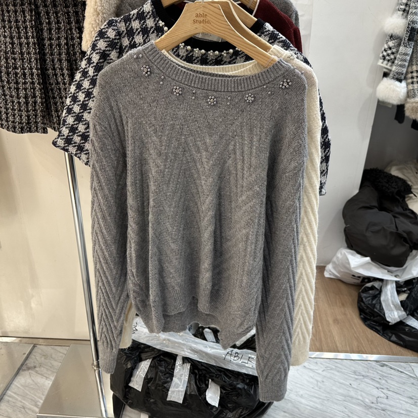 ABLESTUDIO東大門㊣直郵女裝新品時尚休閑熱賣推薦人氣毛衣ABLESTUDIO毛衣圖色2