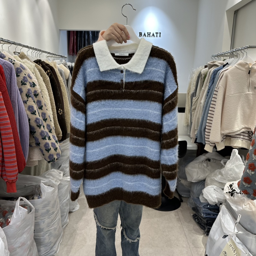 BAHATI東大門㊣直郵女裝新款人氣熱賣推薦休閑時尚25秋冬毛衣BAHATI毛衣圖色1