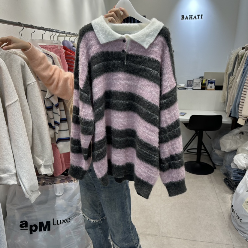BAHATI東大門㊣直郵女裝新款人氣熱賣推薦休閑時尚25秋冬毛衣BAHATI毛衣圖色2