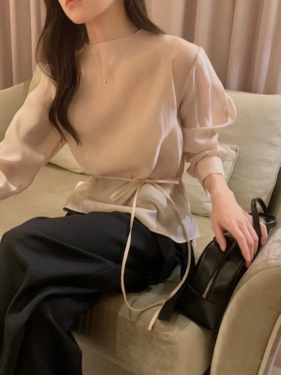 OSRO東大門㊣直郵女士新品時尚推薦25秋冬休閑人氣襯衫蕾絲衫OSRO襯衫/蕾絲衫