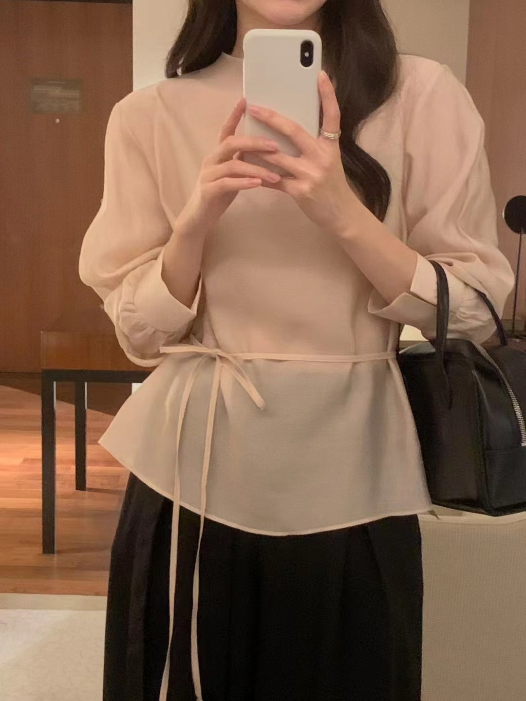 OSRO東大門㊣直郵女士新品時尚推薦25秋冬休閑人氣襯衫蕾絲衫OSRO襯衫/蕾絲衫