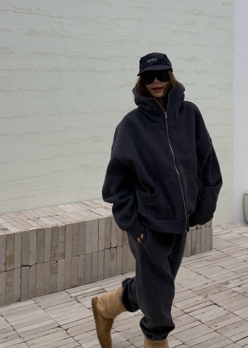 PARIS MATCH韓國直郵㊣女裝新款推薦人氣休閑25秋冬夾克連帽衫PARIS MATCH夾克