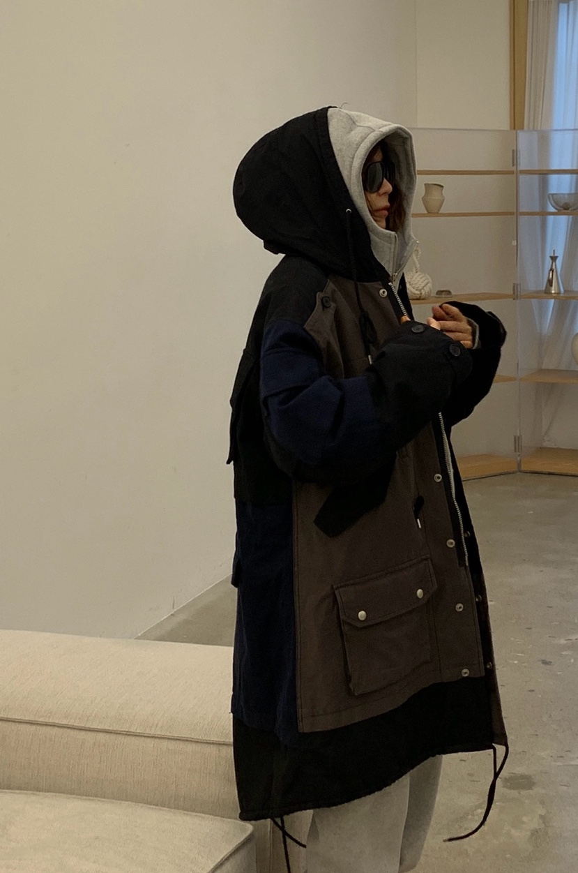 PARIS MATCH韓國直郵㊣女裝新款推薦人氣休閑25秋冬夾克連帽衫PARIS MATCH夾克