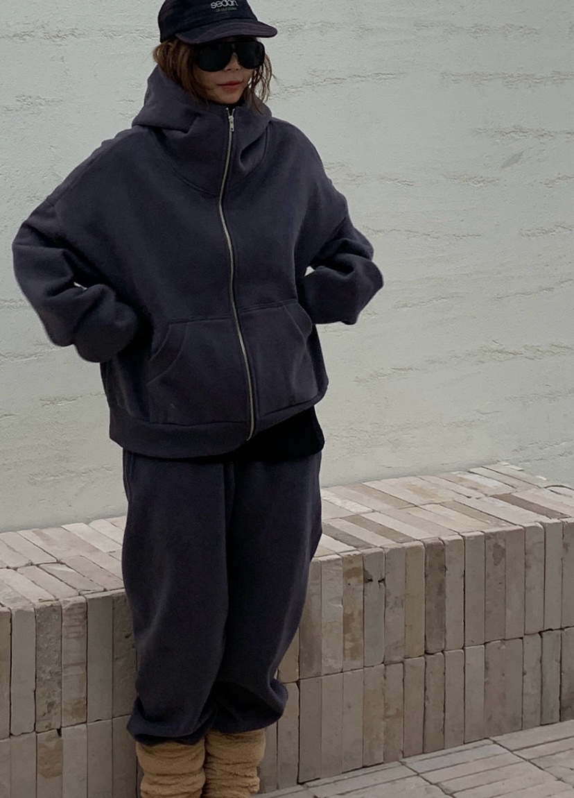 PARIS MATCH韓國直郵㊣女裝新款推薦人氣休閑25秋冬夾克連帽衫PARIS MATCH夾克圖色2