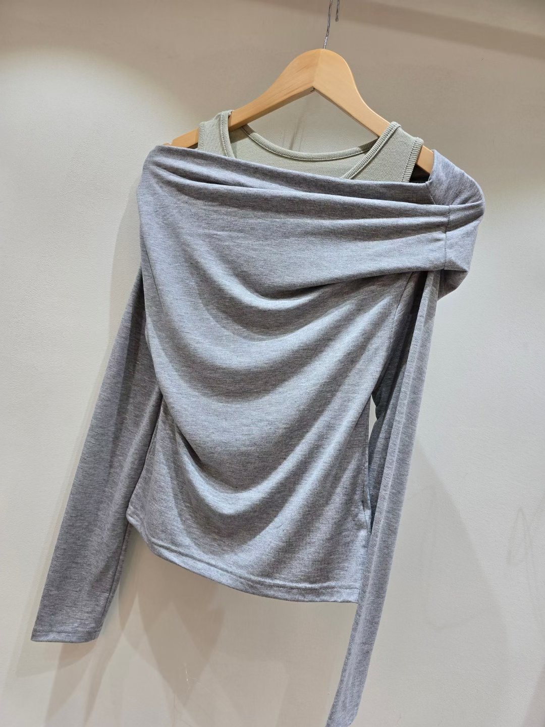 SOOMANCHAE-수만채-T東大門㊣直郵女士新款職業長袖T恤假兩件SOOMANCHAE長袖T恤圖色1