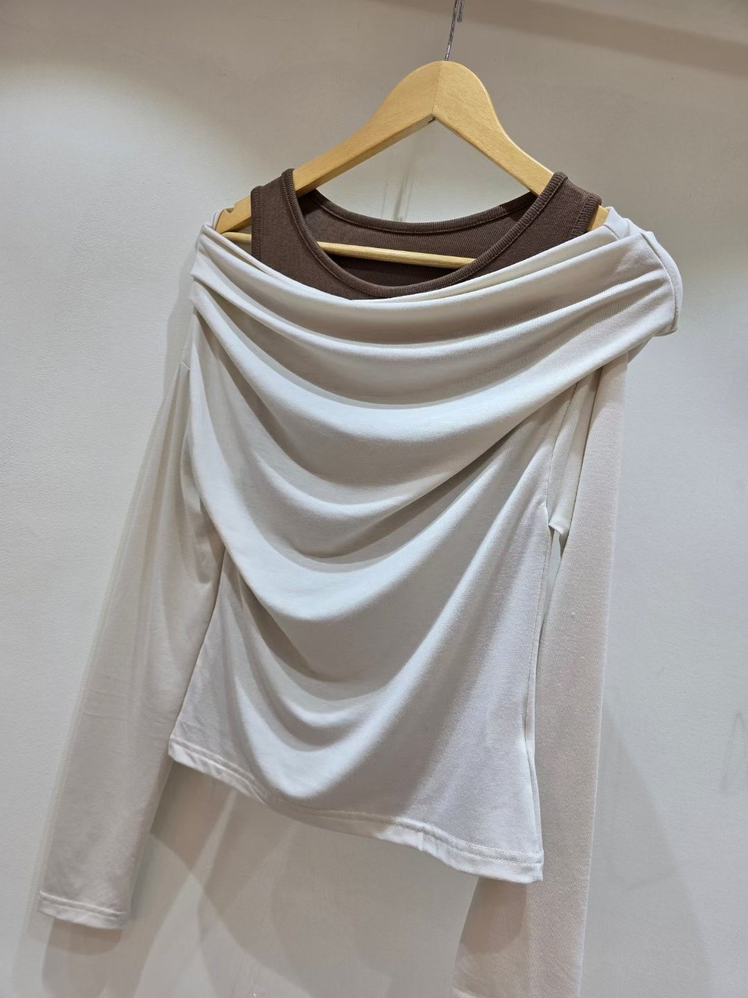 SOOMANCHAE-수만채-T東大門㊣直郵女士新款職業長袖T恤假兩件SOOMANCHAE長袖T恤圖色2