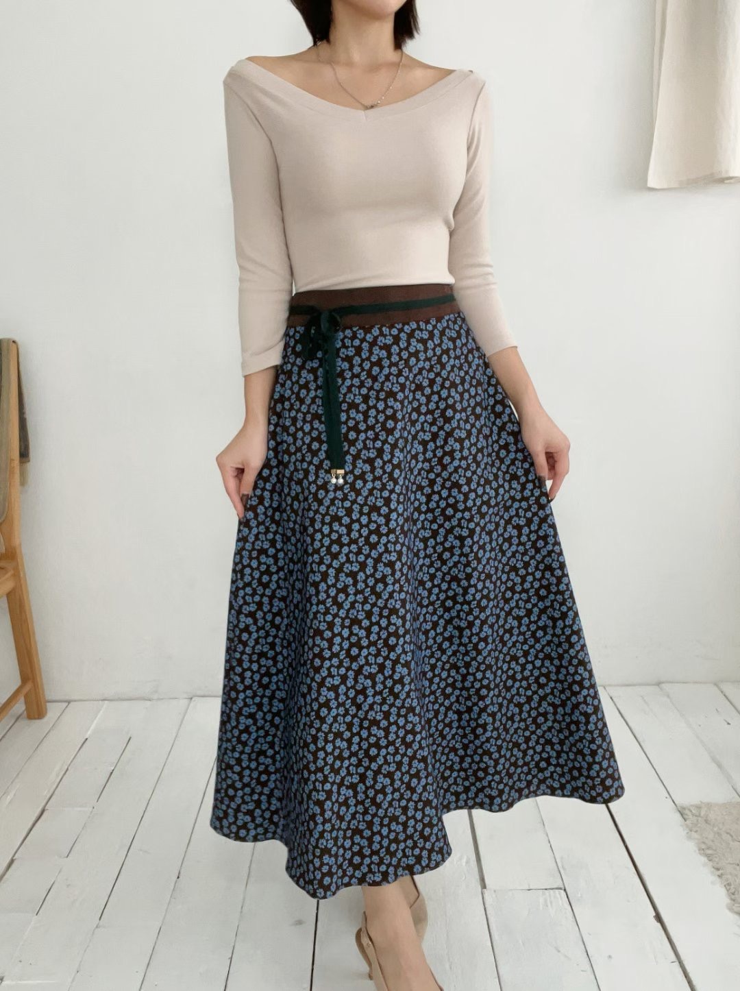 SOOMANCHAE-수만채-T東大門㊣代購女裝新品時尚25秋冬長裙SOOMANCHAE長裙